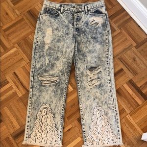 CARMAR LF jeans with lace trim ✿
